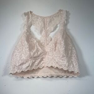 Felina Lingerie Lace Racerback Bralette Light Pink Medium/Medium M/M
